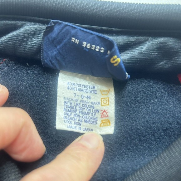 Nike Air Jordan Varsity Jacket Button Front M Youth Black Red Preowned - Picture 6 of 7